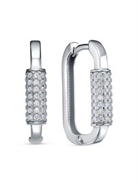 Серьги из&nbsp;серебра с&nbsp;фианитом