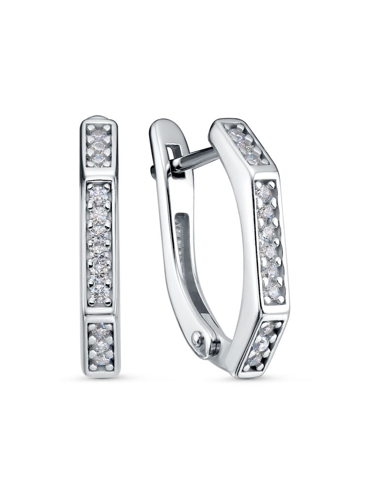 Серьги из&nbsp;серебра с&nbsp;фианитом