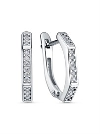 Серьги из&nbsp;серебра с&nbsp;фианитом