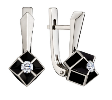 Серьги из&nbsp;белого золота с&nbsp;Бриллиантом