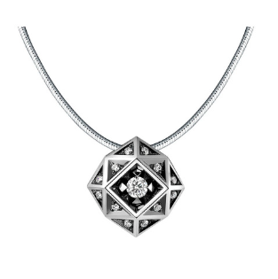 Колье из&nbsp;лимонного золота с&nbsp;Бриллиантом