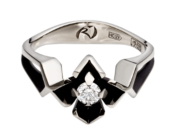 Кольцо из&nbsp;лимонного золота с&nbsp;Бриллиантом