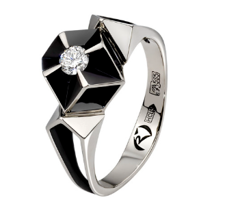 Кольцо из&nbsp;белого золота с&nbsp;Бриллиантом