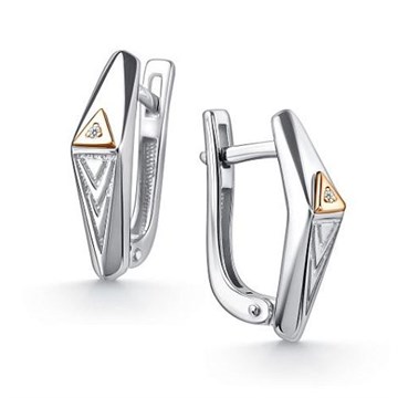 Серьги из&nbsp;серебра с&nbsp;Бриллиантом