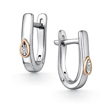 Серьги из&nbsp;серебра с&nbsp;Бриллиантом