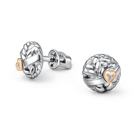 Серьги из&nbsp;серебра с&nbsp;Бриллиантом