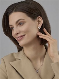 Серьги из&nbsp;серебра с&nbsp;Бриллиантом