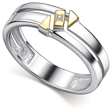 Кольцо из&nbsp;серебра с&nbsp;Бриллиантом