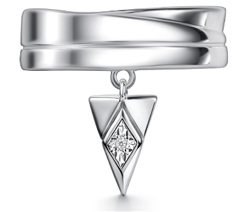 Кольцо из&nbsp;серебра с&nbsp;Бриллиантом