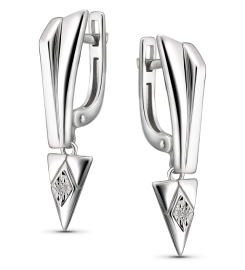 Серьги из&nbsp;серебра с&nbsp;Бриллиантом
