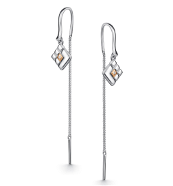 Серьги из&nbsp;серебра с&nbsp;Бриллиантом