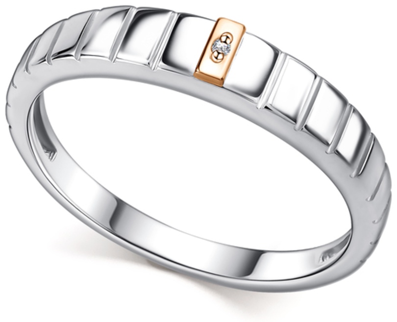 Кольцо из&nbsp;серебра с&nbsp;Бриллиантом