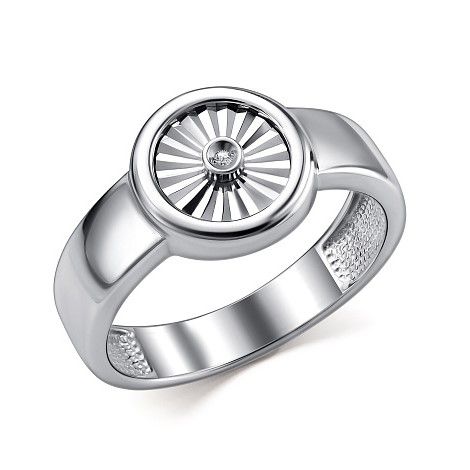Кольцо из&nbsp;серебра с&nbsp;Бриллиантом