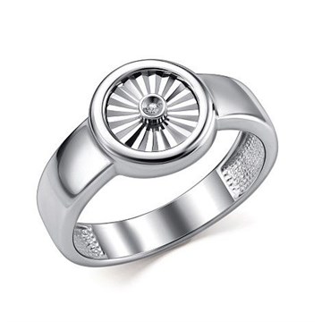 Кольцо из&nbsp;серебра с&nbsp;Бриллиантом