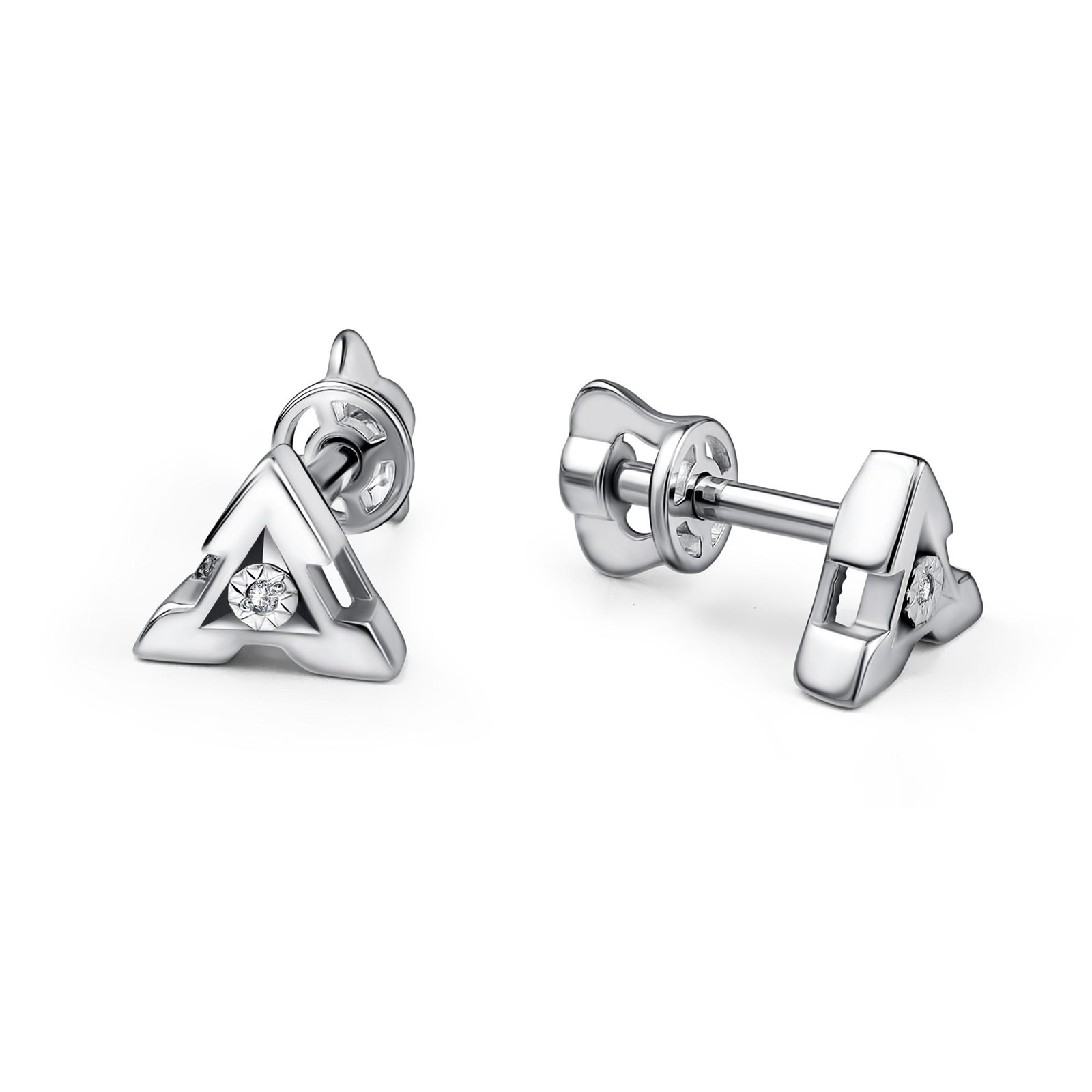 Серьги из&nbsp;серебра с&nbsp;Бриллиантом