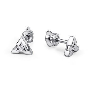 Серьги из&nbsp;серебра с&nbsp;Бриллиантом