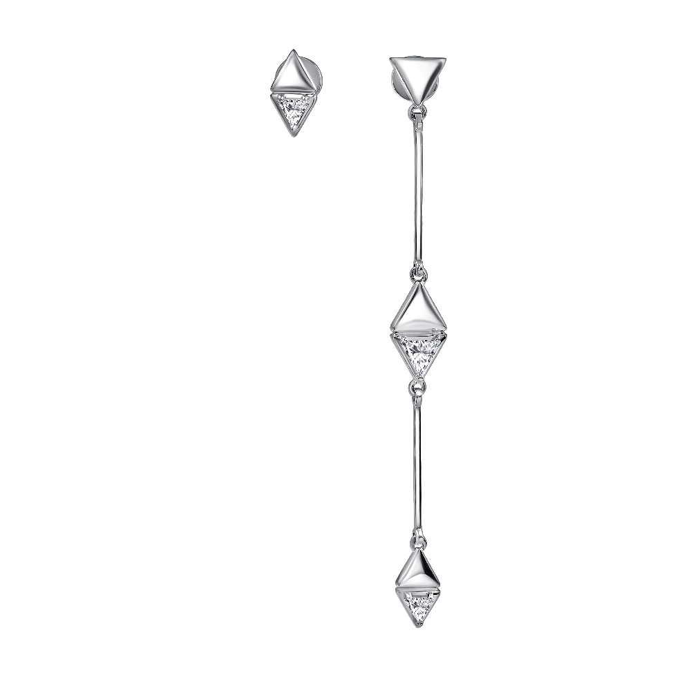 Серьги из&nbsp;серебра с&nbsp;фианитом