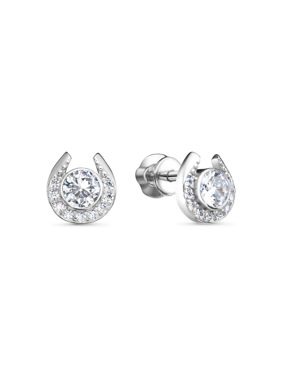 Серьги из&nbsp;серебра с&nbsp;фианитом