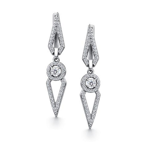 Серьги из&nbsp;серебра с&nbsp;фианитом