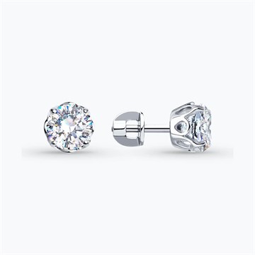 Серьги из&nbsp;серебра с&nbsp;фианитом