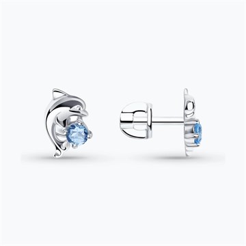 Серьги из&nbsp;серебра с&nbsp;фианитом