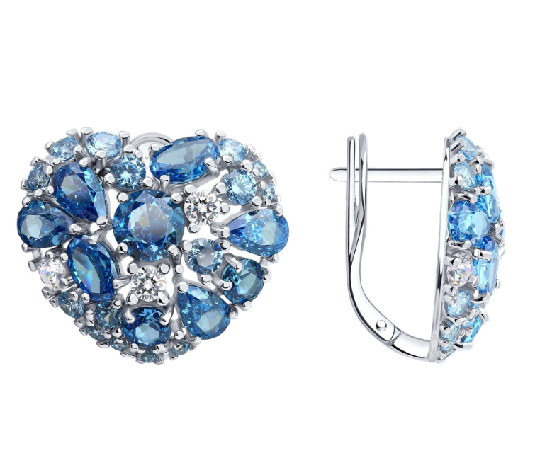 Серьги из&nbsp;серебра с&nbsp;фианитом