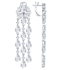 Серьги из&nbsp;серебра с&nbsp;фианитом