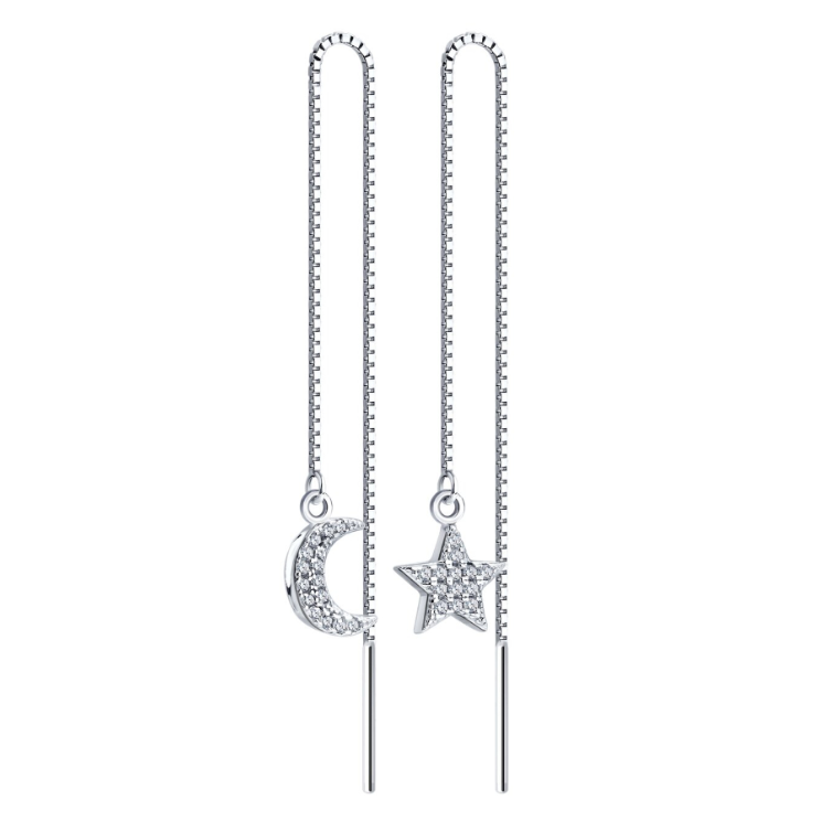 Серьги из&nbsp;серебра с&nbsp;фианитом
