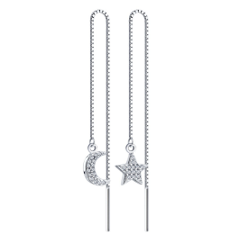 Серьги из&nbsp;серебра с&nbsp;фианитом