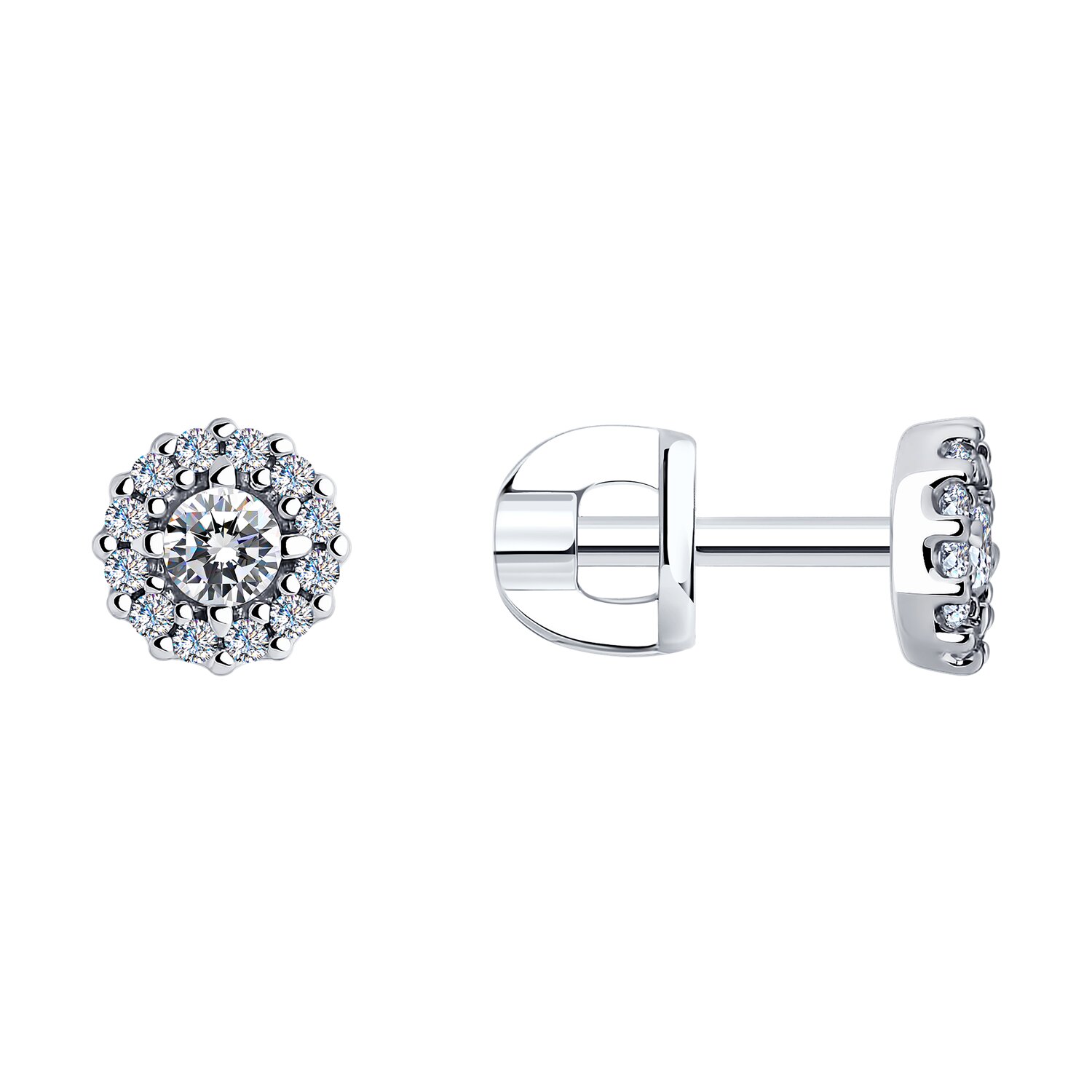 Серьги из&nbsp;серебра с&nbsp;фианитом