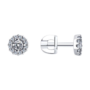 Серьги из&nbsp;серебра с&nbsp;фианитом