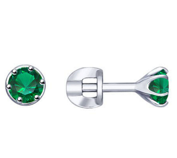Серьги из&nbsp;серебра с&nbsp;фианитом