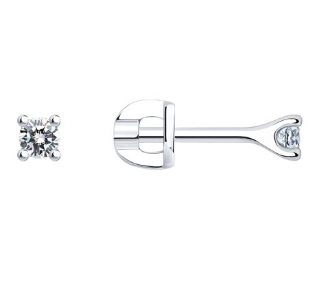 Серьги из&nbsp;серебра с&nbsp;фианитом