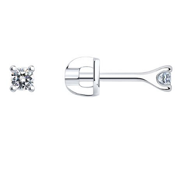 Серьги из&nbsp;серебра с&nbsp;фианитом