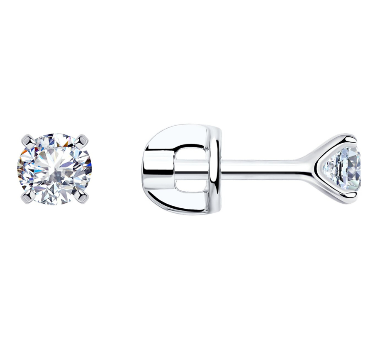 Серьги из&nbsp;серебра с&nbsp;фианитом
