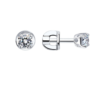 Серьги из&nbsp;серебра с&nbsp;фианитом