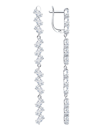 Серьги из&nbsp;серебра с&nbsp;фианитом