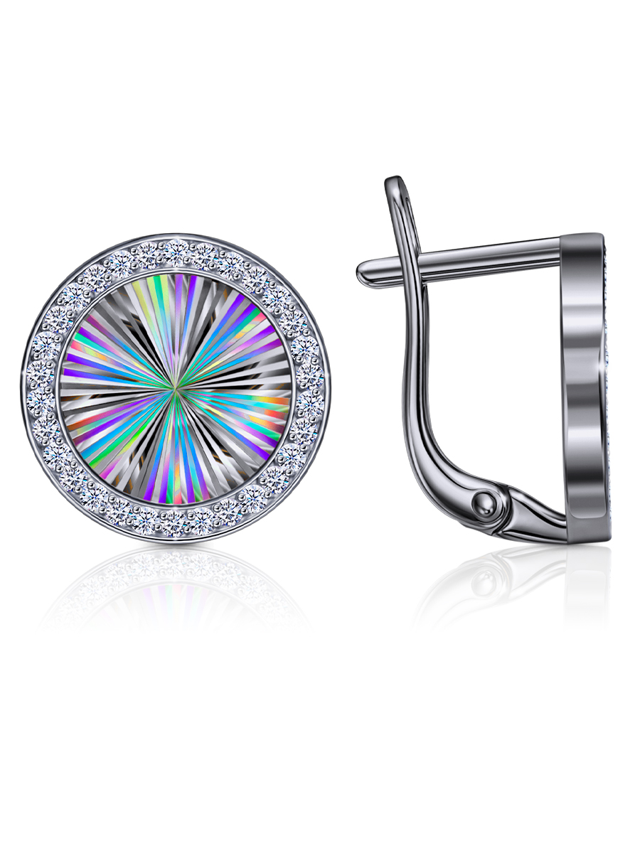 Серьги из&nbsp;серебра с&nbsp;фианитом