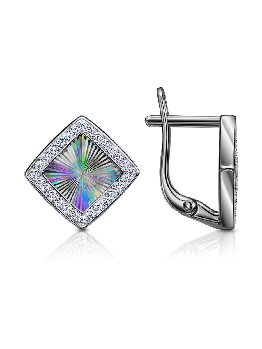 Серьги из&nbsp;серебра с&nbsp;фианитом