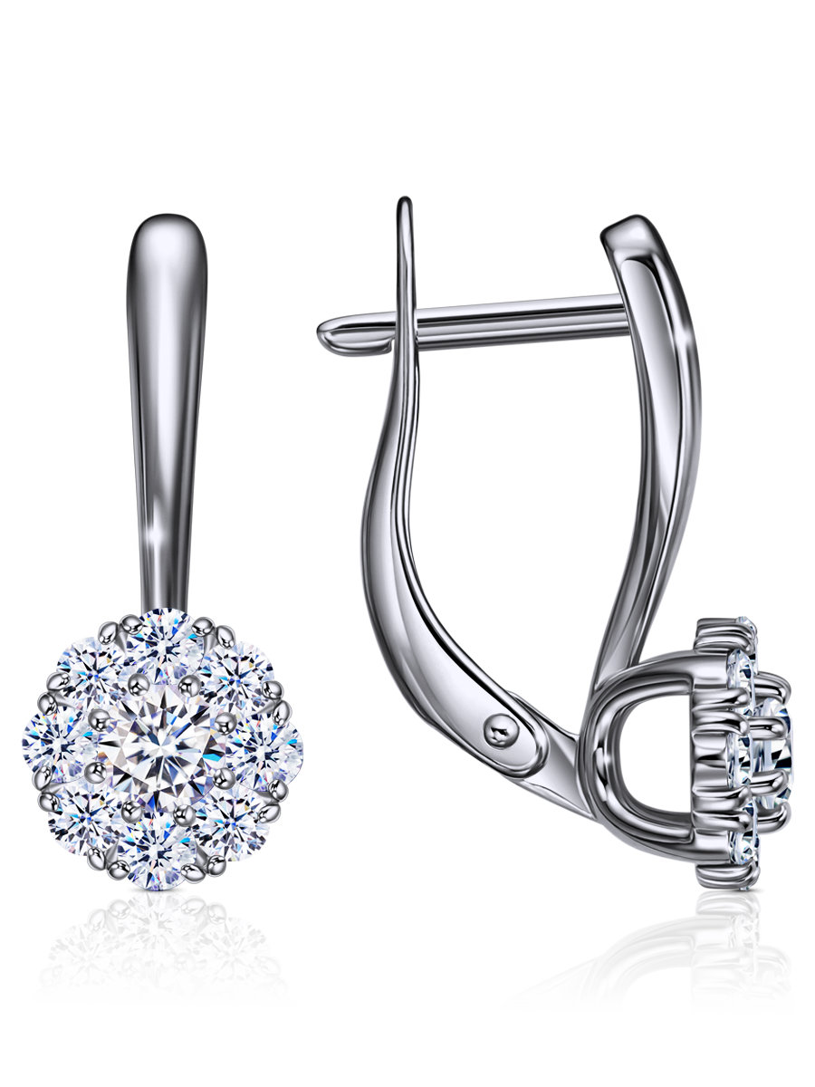 Серьги из&nbsp;серебра с&nbsp;фианитом