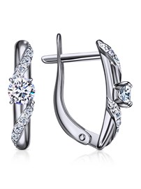 Серьги из&nbsp;серебра с&nbsp;фианитом