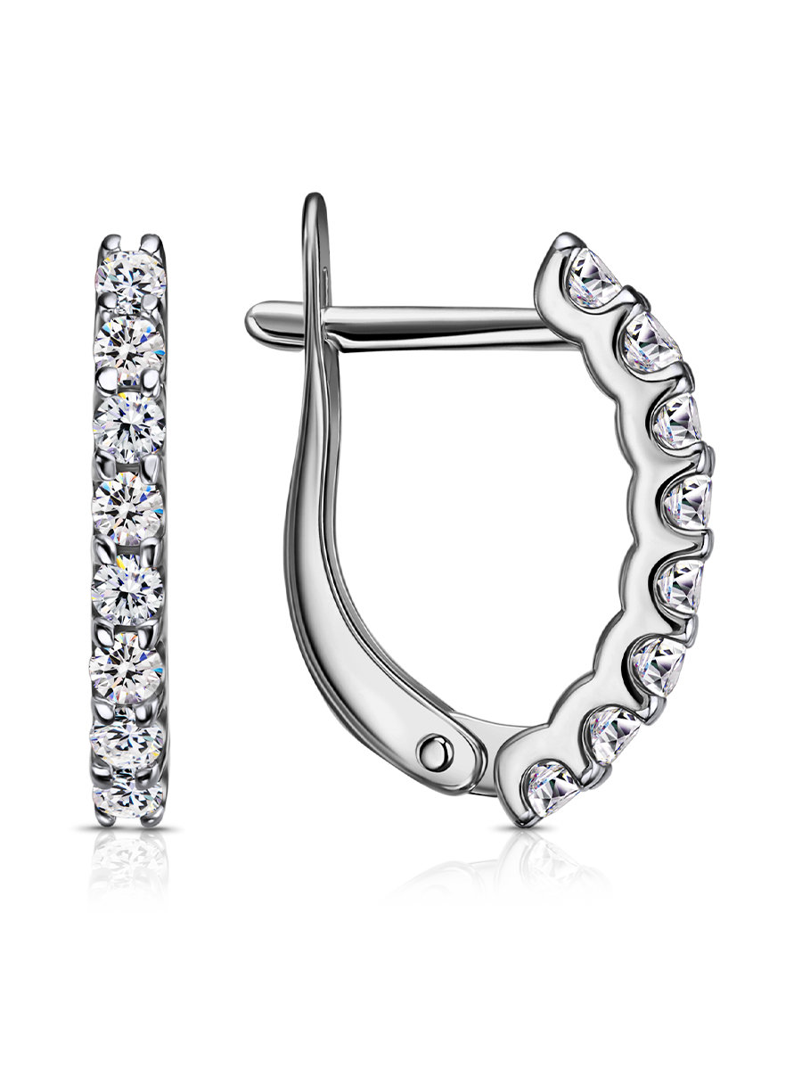 Серьги из&nbsp;серебра с&nbsp;фианитом