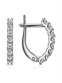 Серьги из&nbsp;серебра с&nbsp;фианитом