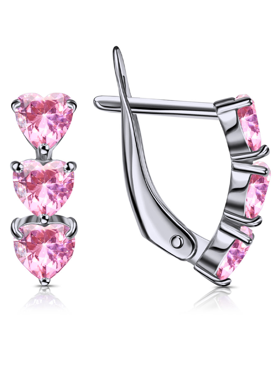 Серьги из&nbsp;серебра с&nbsp;фианитом