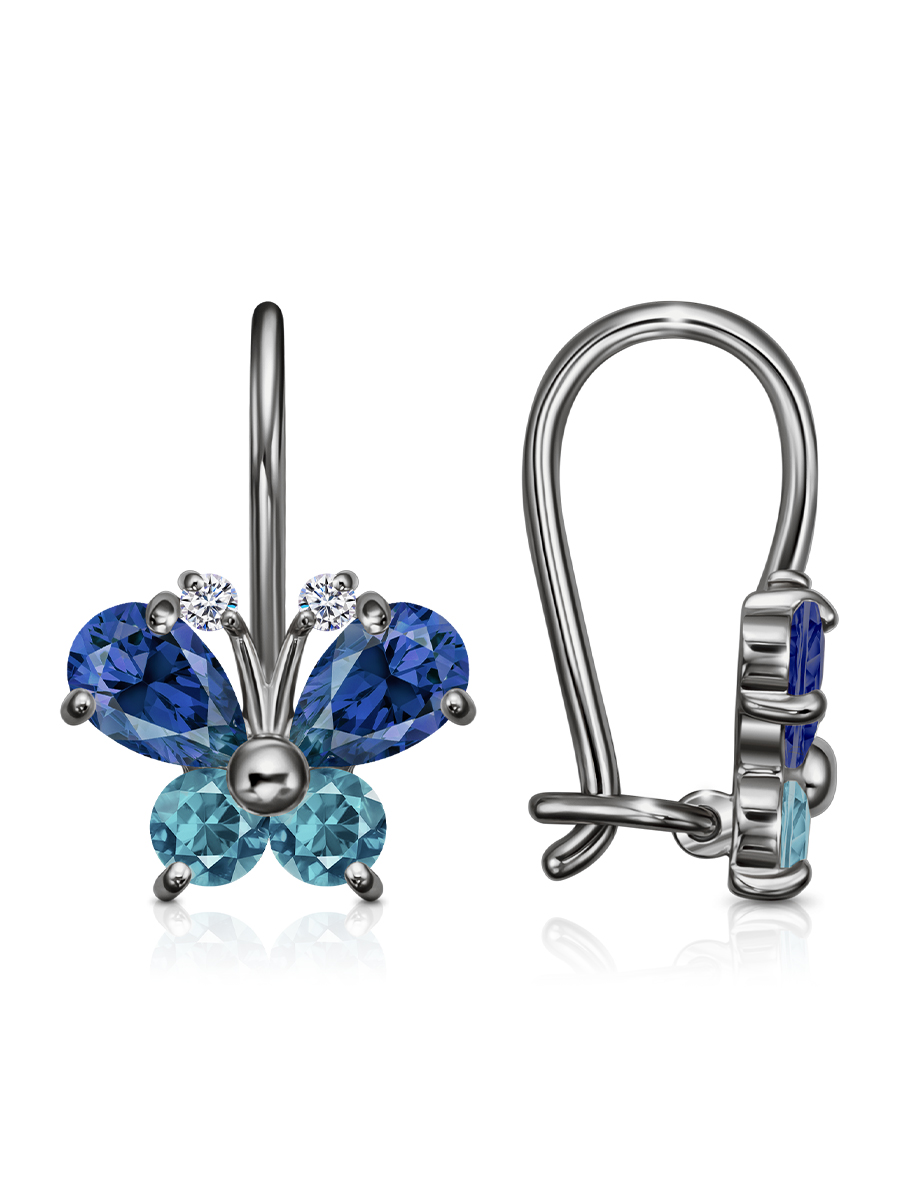Серьги из&nbsp;серебра с&nbsp;фианитом