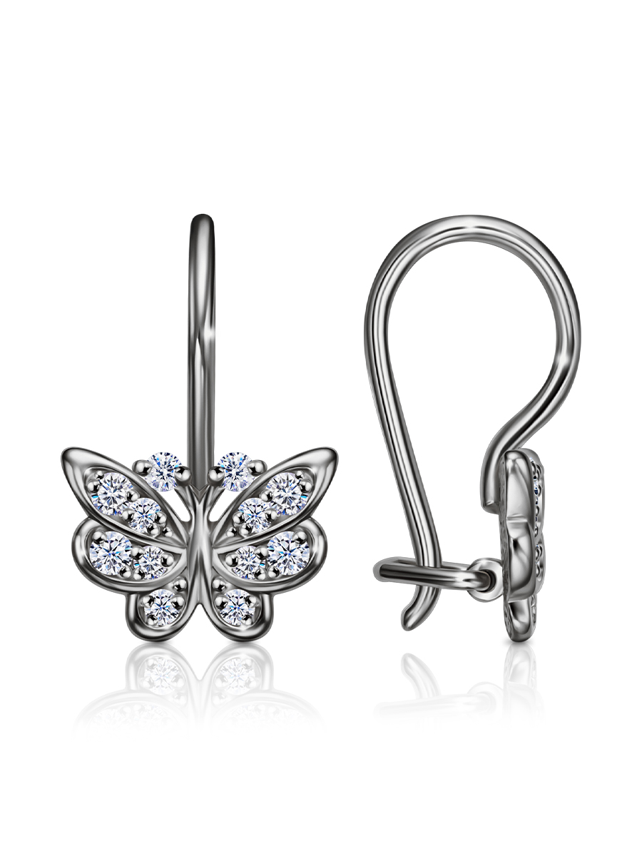 Серьги из&nbsp;серебра с&nbsp;фианитом
