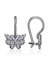 Серьги из&nbsp;серебра с&nbsp;фианитом