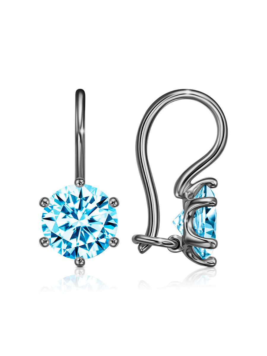 Серьги из&nbsp;серебра с&nbsp;фианитом
