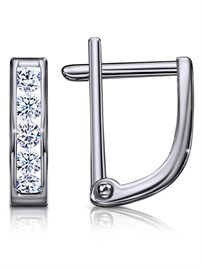 Серьги из&nbsp;серебра с&nbsp;фианитом