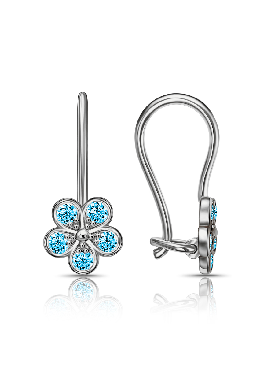Серьги из&nbsp;серебра с&nbsp;фианитом